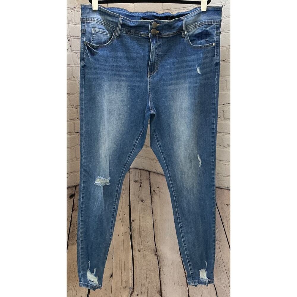 City Chic Women’s Asha Escape HighRise Skinny Jeans (Size 20S)